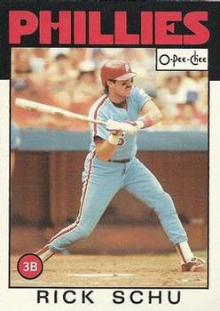 1986 O-Pee-Chee Baseball Cards 016      Rick Schu